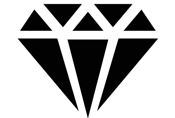 a diamond on a black background